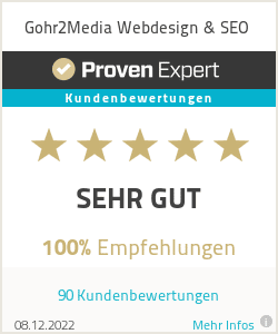 Gohr2Media Webdesign Nürnberg Bewertungssiegel 2022 Gohr2Media Webdesign Nürnberg Bewertungssiegel 2022